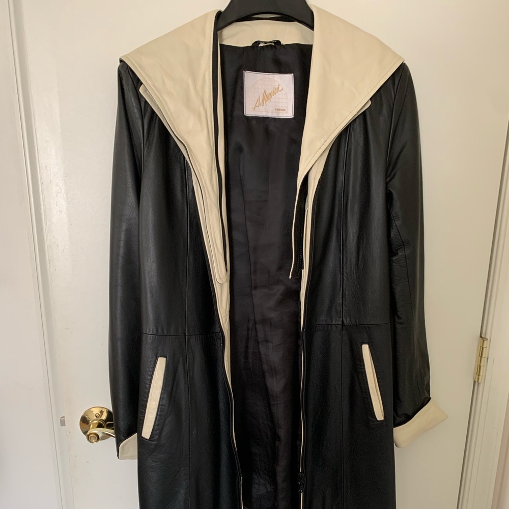 Almost new Italian leather coat.